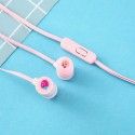 New kn-6111 multicolor fruit series earphone free mobile phone bracket wired sports voice earphone wholesale