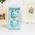 Kn313 cartoon rabbit expression ear hanging earphone student sports music color wire control earphone wholesale