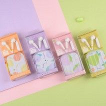 Ed-1018 sweet girl heart earphone student with fruit collection box music 3.5mm wired earphone