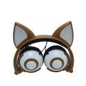Earphone factory wholesales cross border special power supplier's popular cat fox ear luminous children's earphone