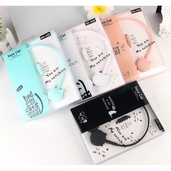 Kn-320 cute cartoon rabbit model headset student fresh girl series headset wholesale