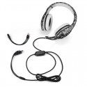 Manufacturer cross border camouflage 3.5mm headset wired with microphone computer light game headset eat chicken