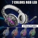 Manufacturer cross border camouflage 3.5mm headset wired with microphone computer light game headset eat chicken