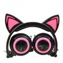 Hot selling cartoon cat ear luminous earphone