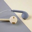 New a-006 two color earphone 3.5 high bass music mobile phone voice earplug in ear wired earphone