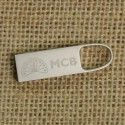 Mini metal arc U-disk custom Keychain metal U-disk logo laser engraving U-disk