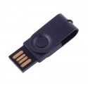 Metal rotary small U-disk can be OEM customized creative personality logo, a variety of color capacity U-disk