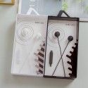 New kiki283 headset wired 3.5 girl heart pure color in ear music game headset wholesale