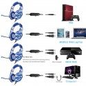 Cross border new computer wired headset RGB luminous camouflage PS4 game electronic competition music mobile phone headset
