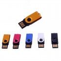 Metal rotary small U-disk can be OEM customized creative personality logo, a variety of color capacity U-disk