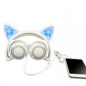 Hot selling cat's ear luminous earphone youth inspirational drama 
