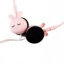 Kn-3017 cute rabbit eared headset student mobile phone universal music headset