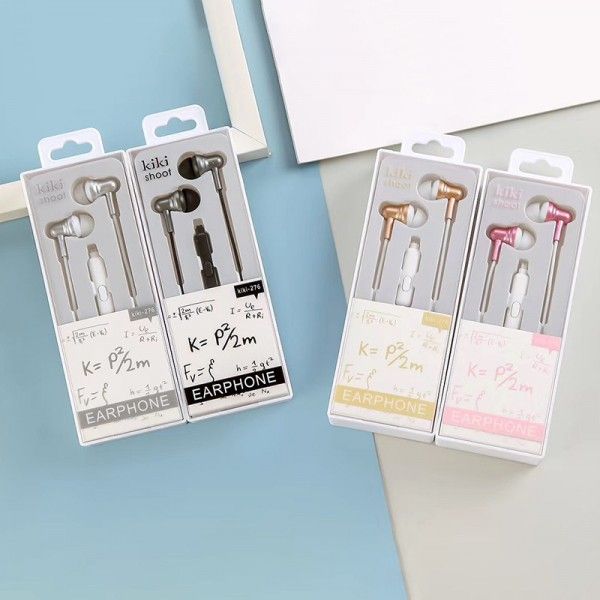 Popular cartoon earphone in ear mobile phone earphone 3.5 wire control cartoon earplug subwoofer wired music earphone