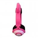 Cross border e-commerce spot wholesale customized cartoon panda ear headset light-emitting foldable mobile phone Bluetooth headset