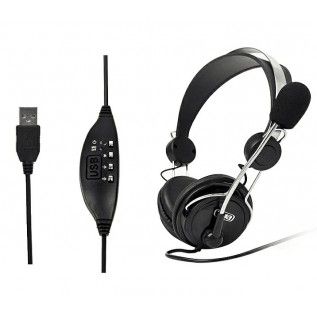 Cross border e-commerce manufacturers wholesale black and blue rotating mark wearable USB plug computer headset