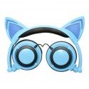High quality products recommend popular new children's cartoon cat ear headset with light-emitting foldable mobile phone music headset