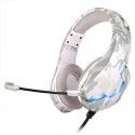 Cross border new computer wired headset RGB luminous camouflage PS4 game electronic competition music mobile phone headset
