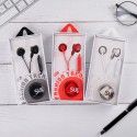 New e-195 earphone with anti noise earplug student sports music game earphone wholesale