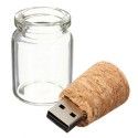Floating bottle U-disk 2019 new creative decoration can be customized with logo wood U-disk
