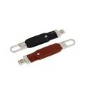 Gift U-disk factory leather case key ring U-disk 2019 new PR gift embossed leather logo