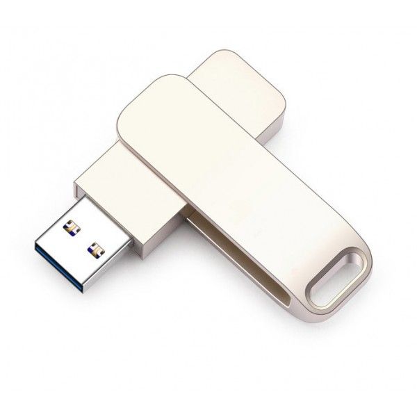 High grade beautiful metal zinc alloy rotary U-disk PR gift free laser engraving U-disk