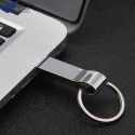 Keychain metal U disk customized security encryption logo can be printed wholesale metal U disk 