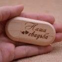 Wood U disk customized wholesale gift spot oval wood U disk 4g8g16g laser logo