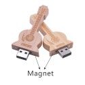 Wood U-disk customized wholesale gift in stock violin wood U-disk 4g8g16g laser logo