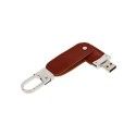 Gift U-disk factory leather case key ring U-disk 2019 new PR gift embossed leather logo
