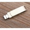 High grade beautiful metal zinc alloy rotary U-disk PR gift free laser engraving U-disk