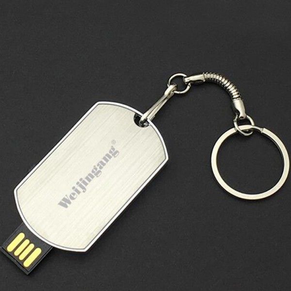 Mini military U-disk, personalized and creative metal push-pull necklace, U-disk can be printed with logo