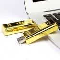 Manufacturer's spot creative business gold U-disk can be customized and printed logo, vehicle gold bar U-disk gift promotion