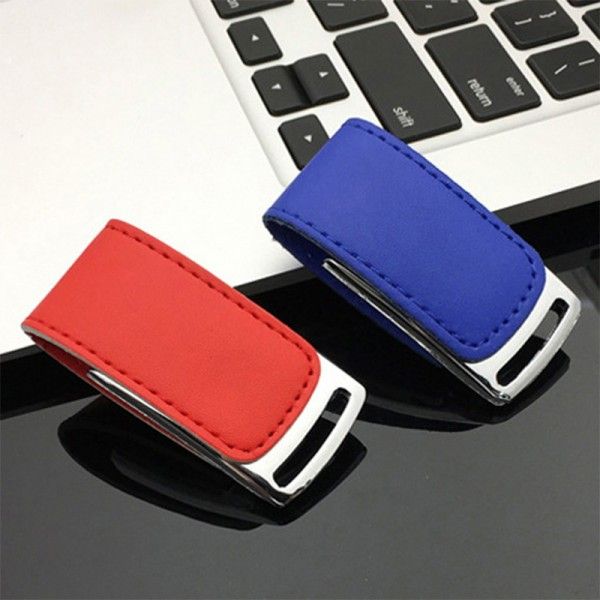 [leather case U-disk] manufacturer customized logo leather case U-disk USB high speed waterproof car leather case U-disk
