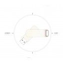 High grade beautiful metal zinc alloy rotary U-disk PR gift free laser engraving U-disk