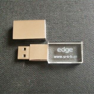 Factory spot crystal luminous U-disk creative business metal crystal U-disk can be printed logo customized U-disk