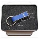 Key chain business leather case U disk PR gift embossed leather logo customized U disk