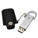 [leather case U disk] customized and printed logo leather case U disk high speed waterproof car key ring leather case U disk