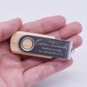 Wood rotary clip U disk custom environmental protection wood U disk logo laser engraving U disk