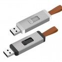 New type of metal push-pull cord U-disk portable fashion, can be customized logo plastic push-pull U-disk