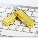 Manufacturer's spot creative business gold U-disk can be customized and printed logo, vehicle gold bar U-disk gift promotion