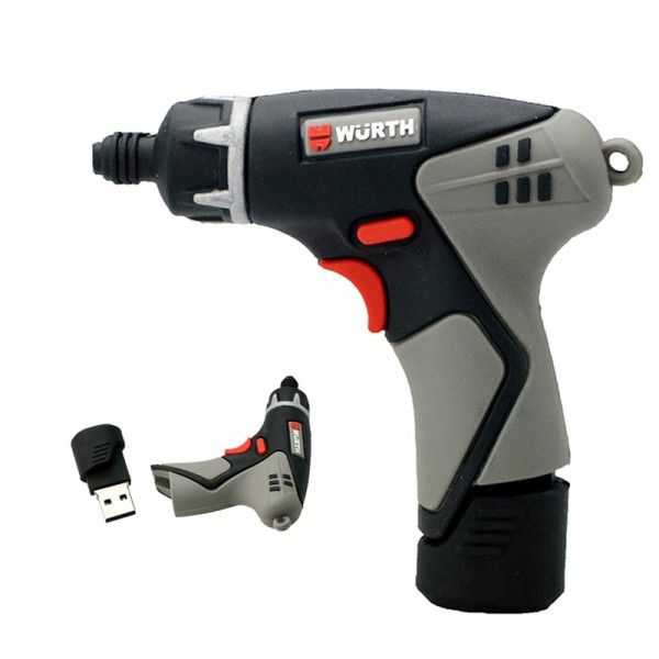 Flexible PVC drill U disk creativity can be customized logo gifts flexible maintenance tools cartoon U disk wholesale