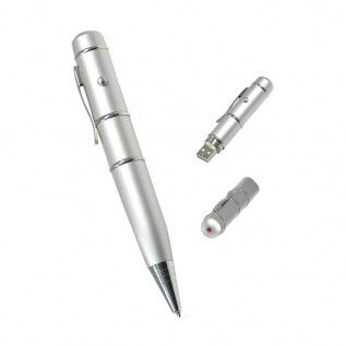 Factory spot creative metal laser pen U disk can add logo writing pen U disk plastic U disk quality assurance