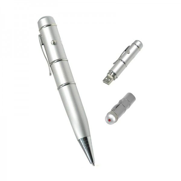Factory spot creative metal laser pen U disk can add logo writing pen U disk plastic U disk quality assurance