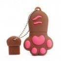 PVC soft rubber cat claw U disk can be wholesale printed logo soft rubber creative cartoon cat claw U disk