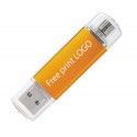 Manufacturer Metal bright color mobile phone U disk customized advertising exhibition gift U disk computer Android mobile phone interface U disk