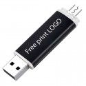 Manufacturer Metal bright color mobile phone U disk customized advertising exhibition gift U disk computer Android mobile phone interface U disk