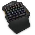 One handed mechanical keyboard 35 key luminous mechanical chicken eating game green axis keyboard left hand keyboard 