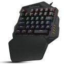 One handed mechanical keyboard 35 key luminous mechanical chicken eating game green axis keyboard left hand keyboard 