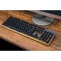 Yk100 green axis mechanical hand semi mechanical game pluggable axis film metal keyboard orange light transmission customization 