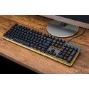 Yk100 green axis mechanical hand semi mechanical game pluggable axis film metal keyboard orange light transmission customization 